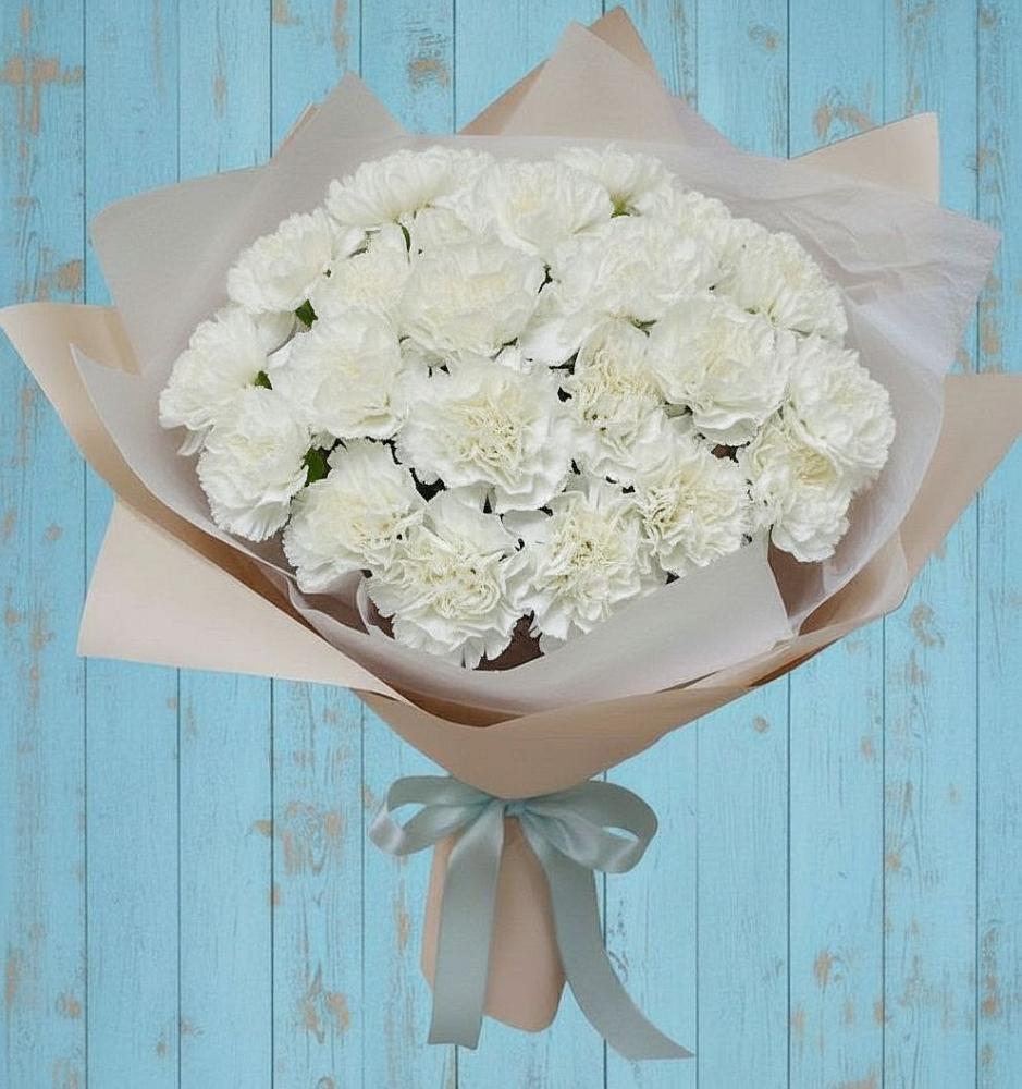 Букет цветов из: Гвоздики в Трехгорку