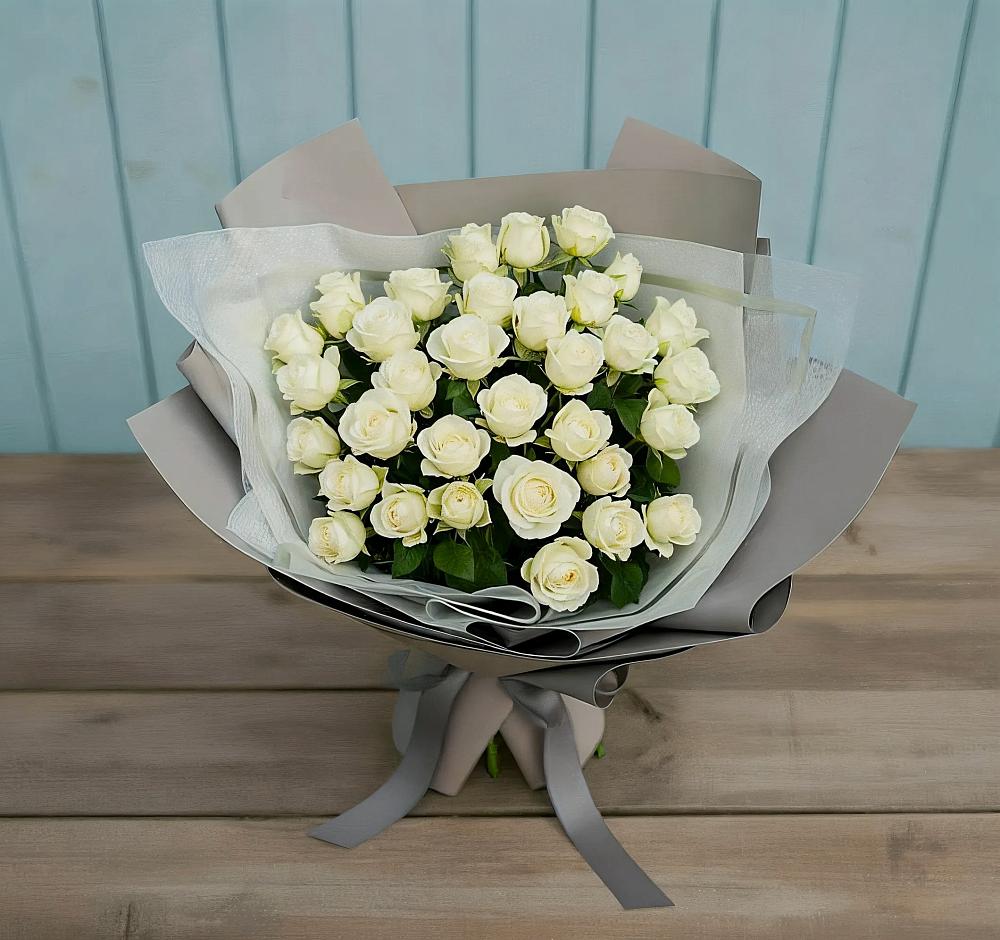 Букет Белоснежная нежность в Трехгорку