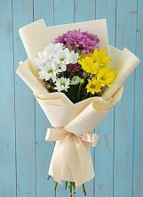 Букет цветов из:  Хризантемы в Трехгорку