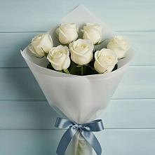 Букет 7 Белых роз Эдлесс Лав #REPLACE_PRED# Трехгорку