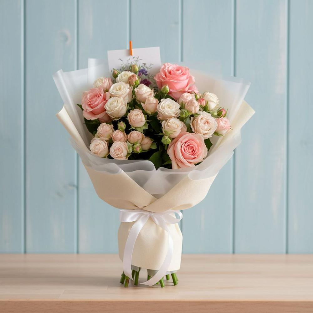 Букет цветов из: Розы в Трехгорку