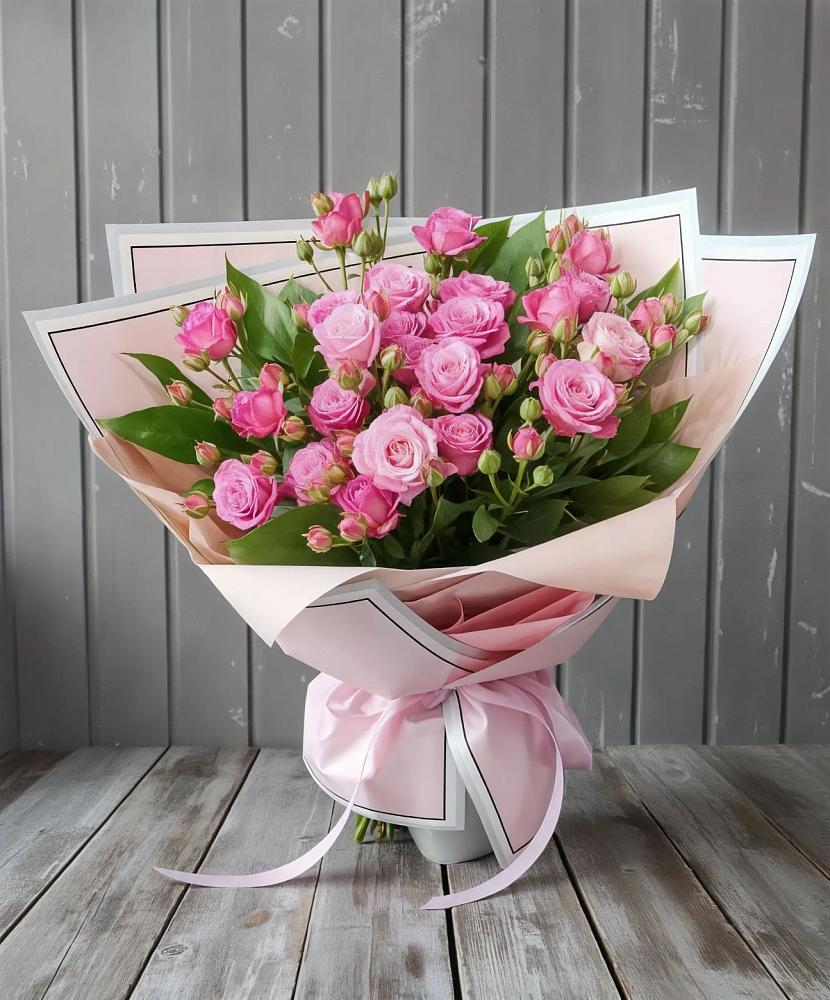 Букет Розовый кустик в Трехгорку