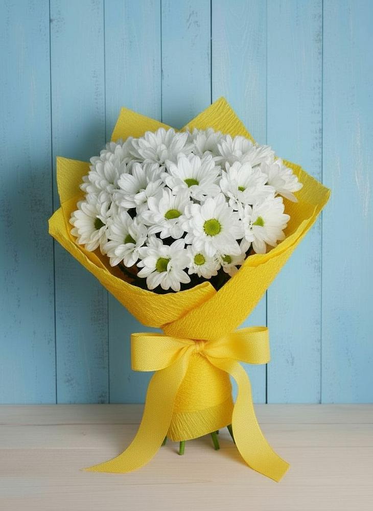 Букет цветов из: Хризантемы в Трехгорку