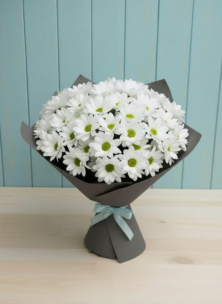 Букет цветов из: Хризантемы в Трехгорку