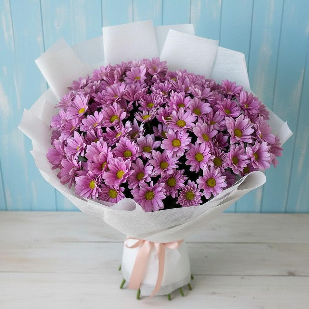 Букет цветов из: Хризантемы в Трехгорку