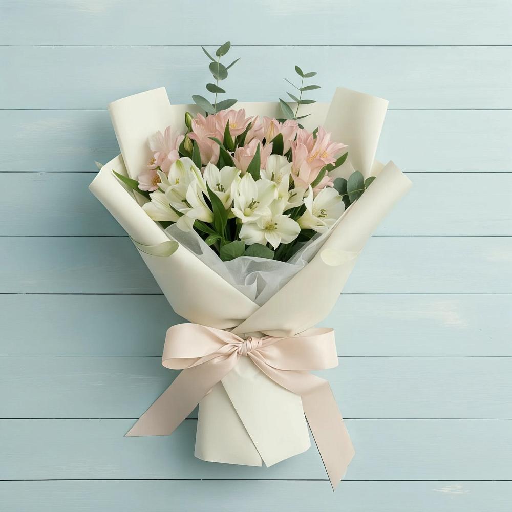 Букет цветов из: Альстромерии в Трехгорку