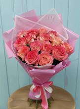Букет 15 Розовых роз Равель в Трехгорку
