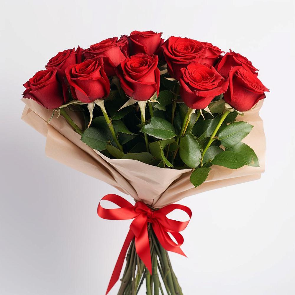 Букет 11 Красных роз Эдлесс Лав в Трехгорку