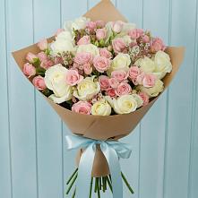 Букет цветов из:  Розы в Трехгорку